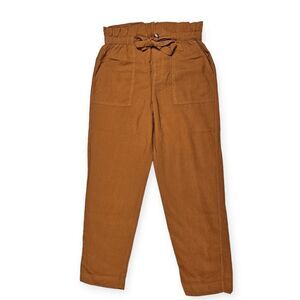 Madewell Orange Dunaway Paperbag Ankle Pants‎ Women's Size Medium